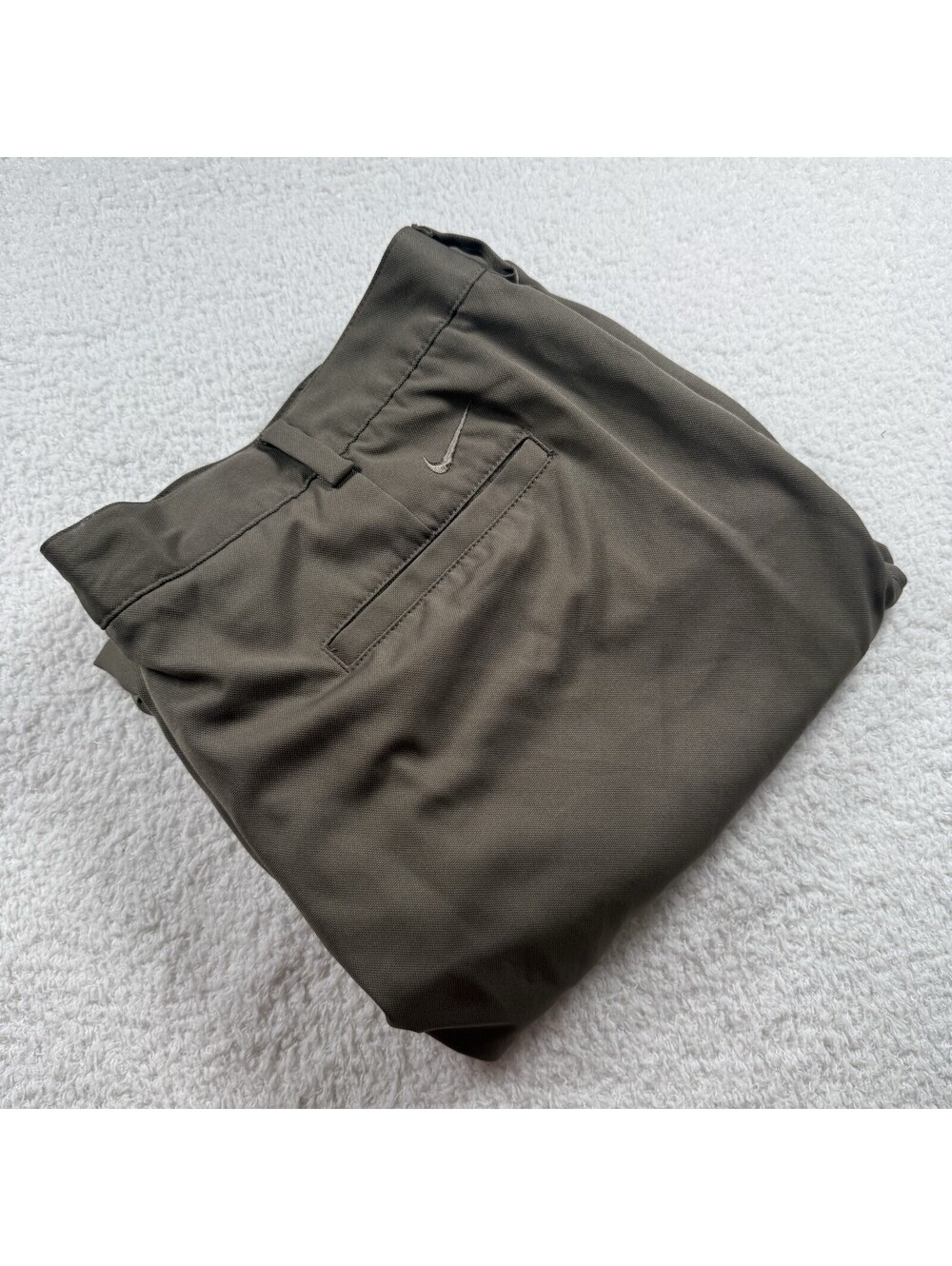 Nike Golf Men’s Pleated Pants 38x30 Brown Khaki Dri Fit Classic Fit Cuffed
